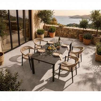 Outdoor Table Bari 180x90cm black Kare Design