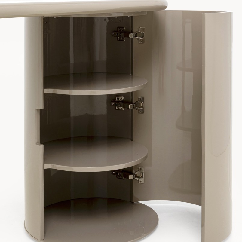 Bureau ovale avec placard intégré - Groove - Kare Design