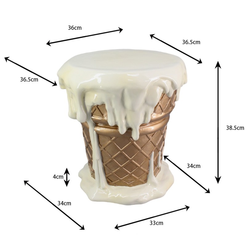 Stool ice cream 38cm vanilla Kare Design