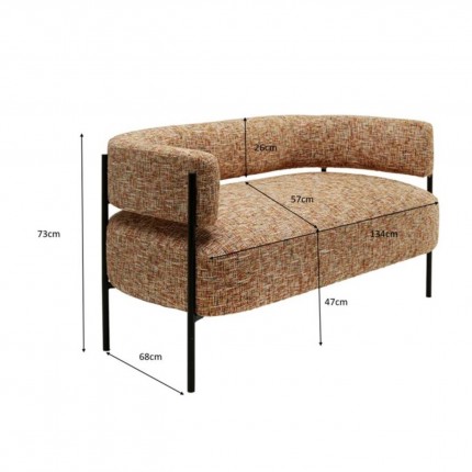 Sofa Lilja Melange 2-Zits Kare Design