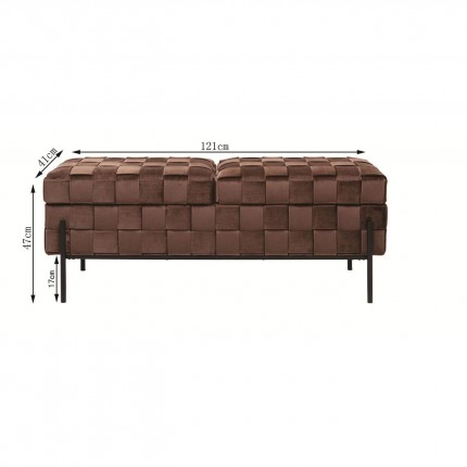 Storage Bench Weave brown Kare Design