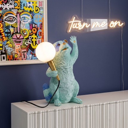 Table Lamp blue racoon Kare Design