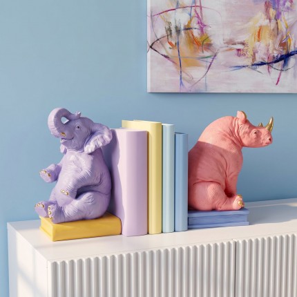 Boekensteun olifant en neushoorn (2/Set) Kare Design