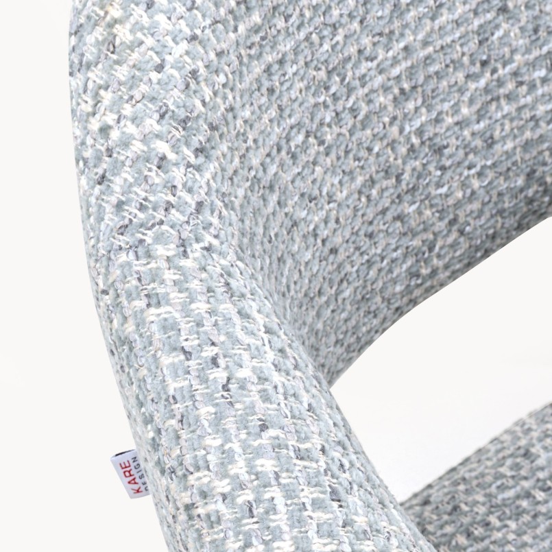 Chaise tissu tressé bleu et chêne - Jonte - Kare Design