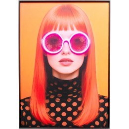 Framed Picture LED sunglasses flowers 50x70cm Kare Design