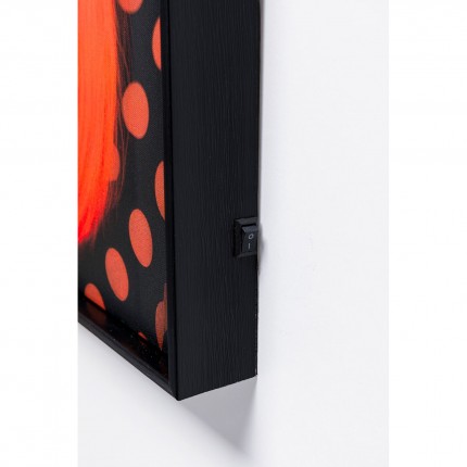 Tableau LED lunettes de soleil fleurs 50x70cm Kare Design