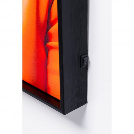 Tableau LED lunettes de soleil oranges 50x70cm Kare Design