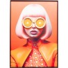 Tableau femme aux lunettes de soleil en forme d'oranges - Kare Design