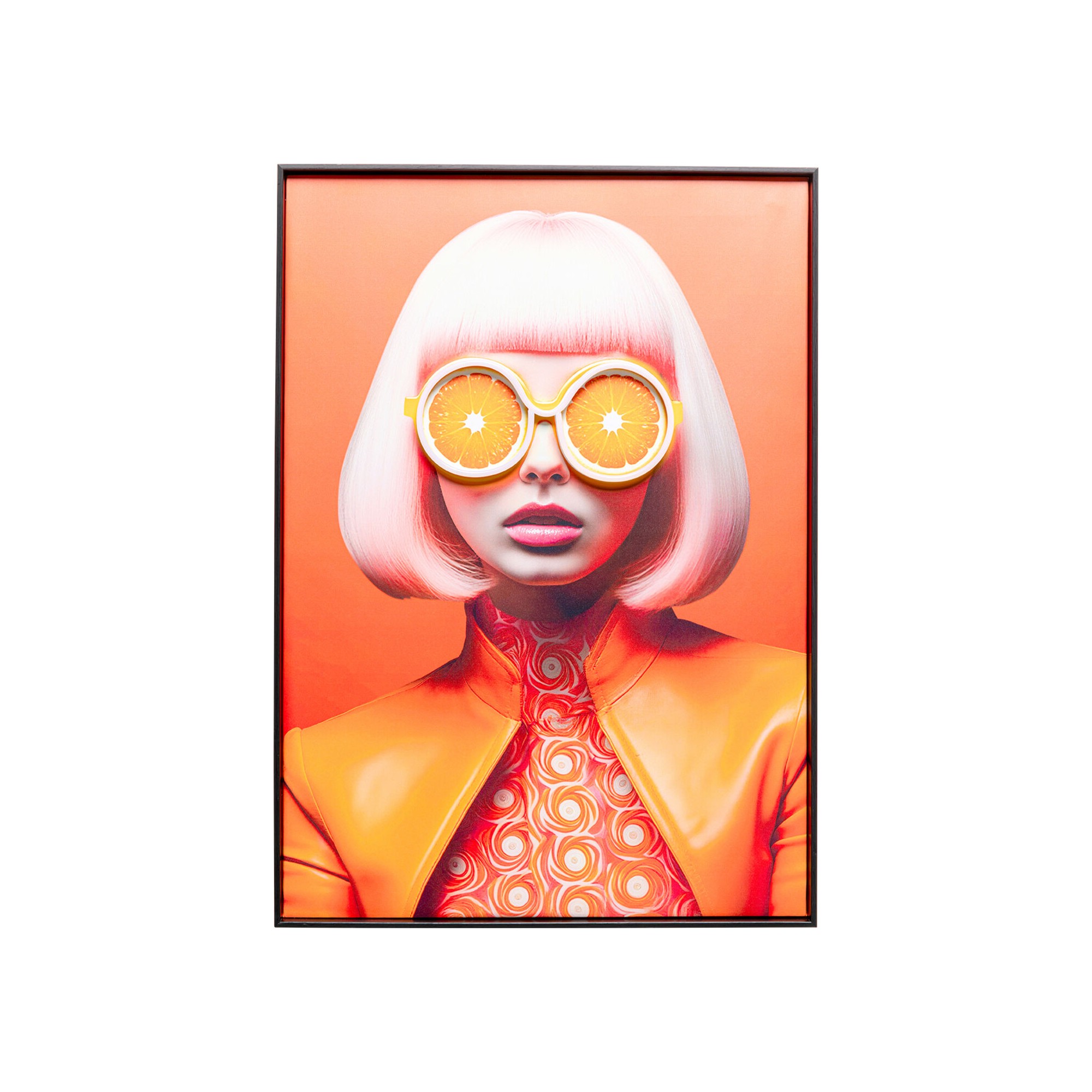 Tableau LED lunettes de soleil oranges 50x70cm Kare Design