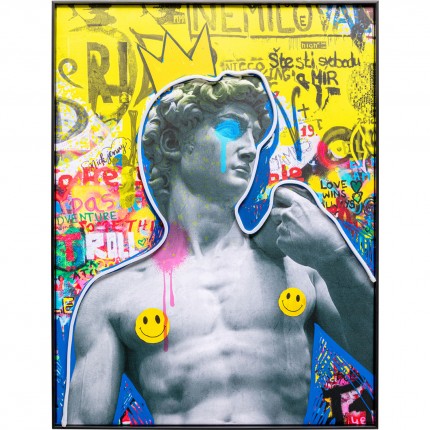 Schilderij LED David graffiti 60x80cm Kare Design