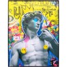 Tableau LED statue antique sur un fond street art - Kare Design