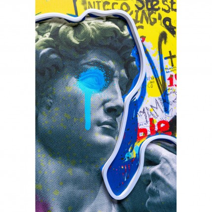 Schilderij LED David graffiti 60x80cm Kare Design