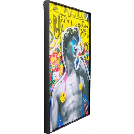 Schilderij LED David graffiti 60x80cm Kare Design