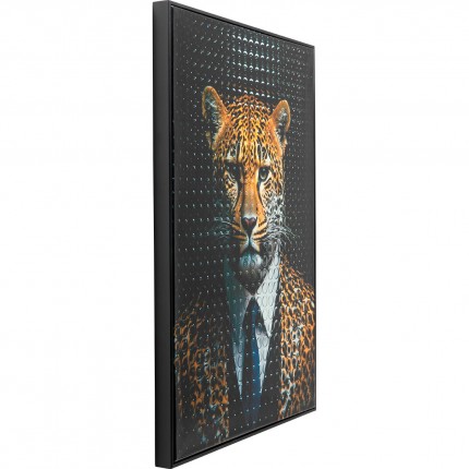 Tableau monsieur léopard 50x70cm Kare Design