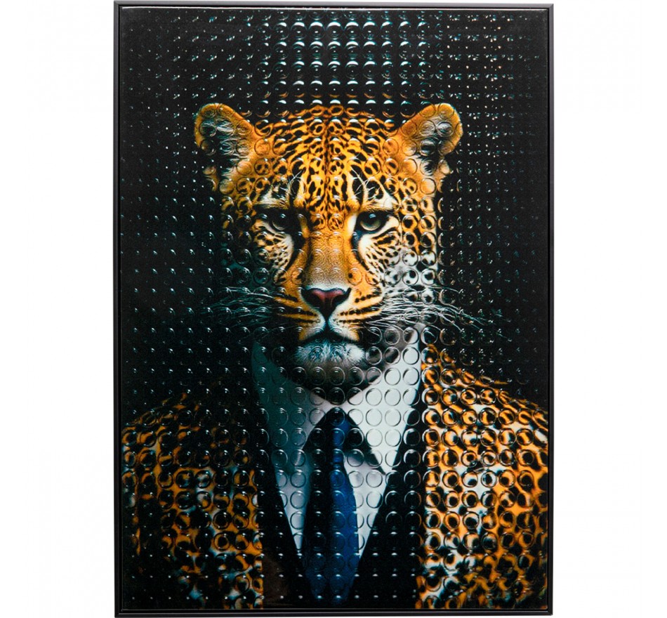 Tableau monsieur léopard 50x70cm Kare Design