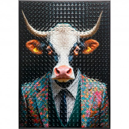 Schilderij meneer stier 50x70cm Kare Design