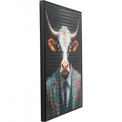 Schilderij meneer stier 50x70cm Kare Design