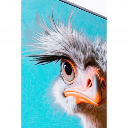 Schilderij meneer struisvogel 45x60cm Kare Design