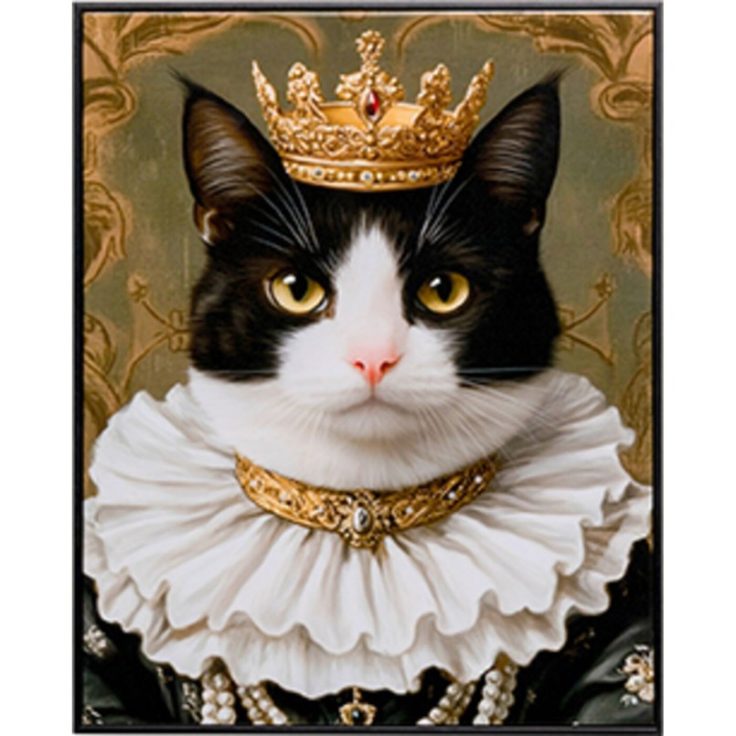 Tableau chat royal noir et blanc - Kare Design