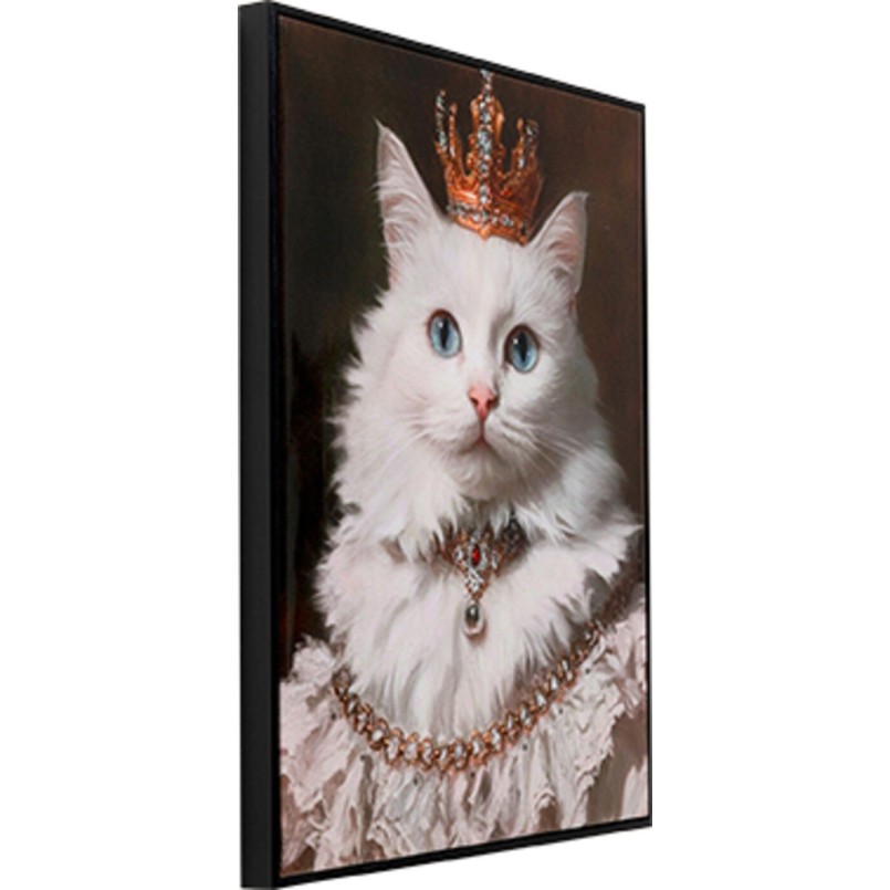 Tableau chat royal blanc aux yeux bleus - Kare Design