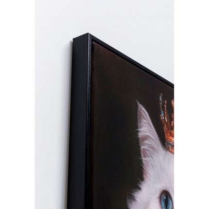 Canvas Picture princess cat white 40x50cm Kare Design