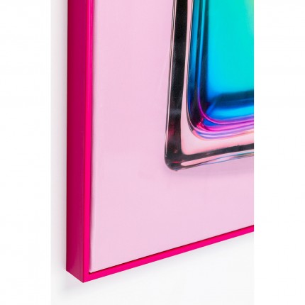 Framed Picture rainbow bottle 50x70cm pink Kare Design