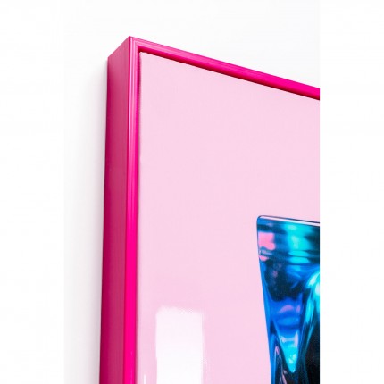 Framed Picture rainbow bottle 50x70cm pink Kare Design