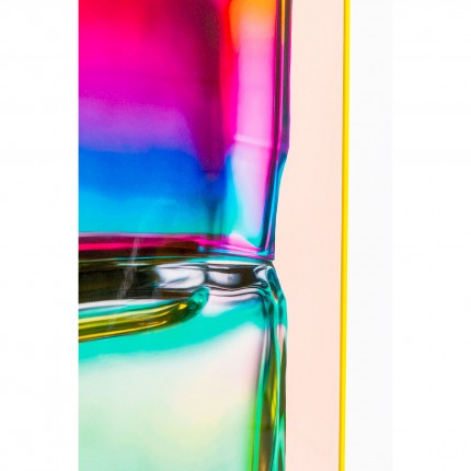 Tableau flacon arc-en-ciel 50x70cm jaune Kare Design