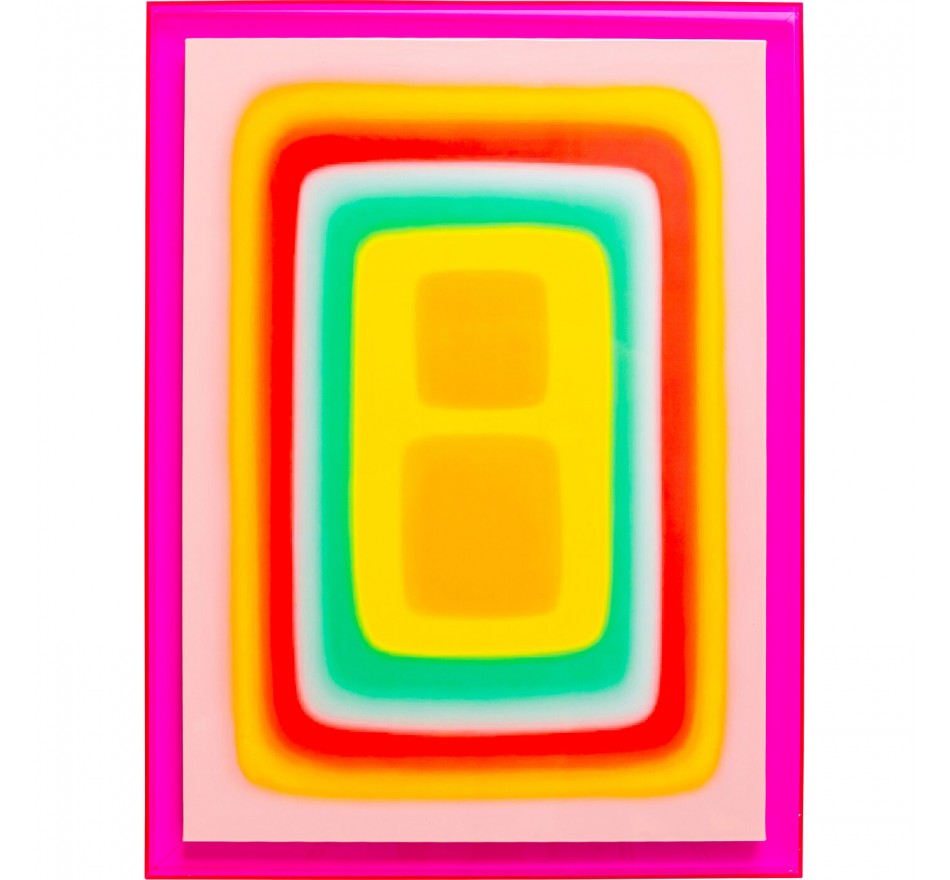 Framed Picture Square Shapes 60x80cm pink Kare Design
