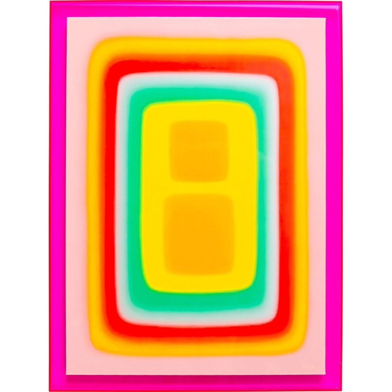 Schilderij Square Shapes 60x80cm roze Kare Design