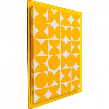 Tableau Perline jaune 80x80cm Kare Design