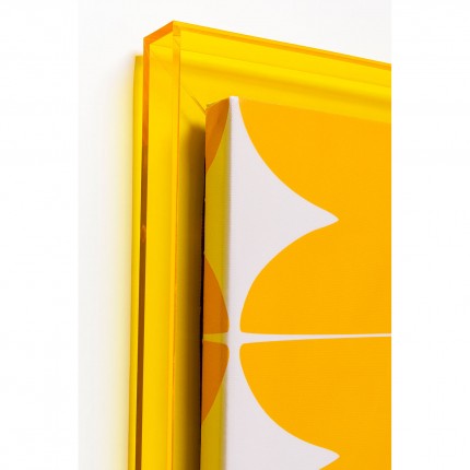 Framed Picture Perline yellow 80x80cm Kare Design