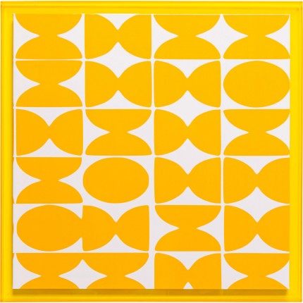 Framed Picture Perline yellow 80x80cm Kare Design