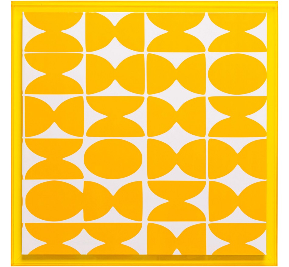 Framed Picture Perline yellow 80x80cm Kare Design