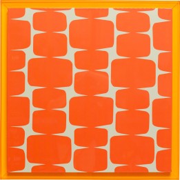 Tableau carré rétro pop orange - Square Chain - Kare Design
