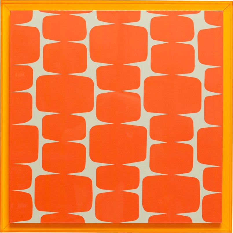 Framed Picture Square Chain orange 80x80cm Kare Design