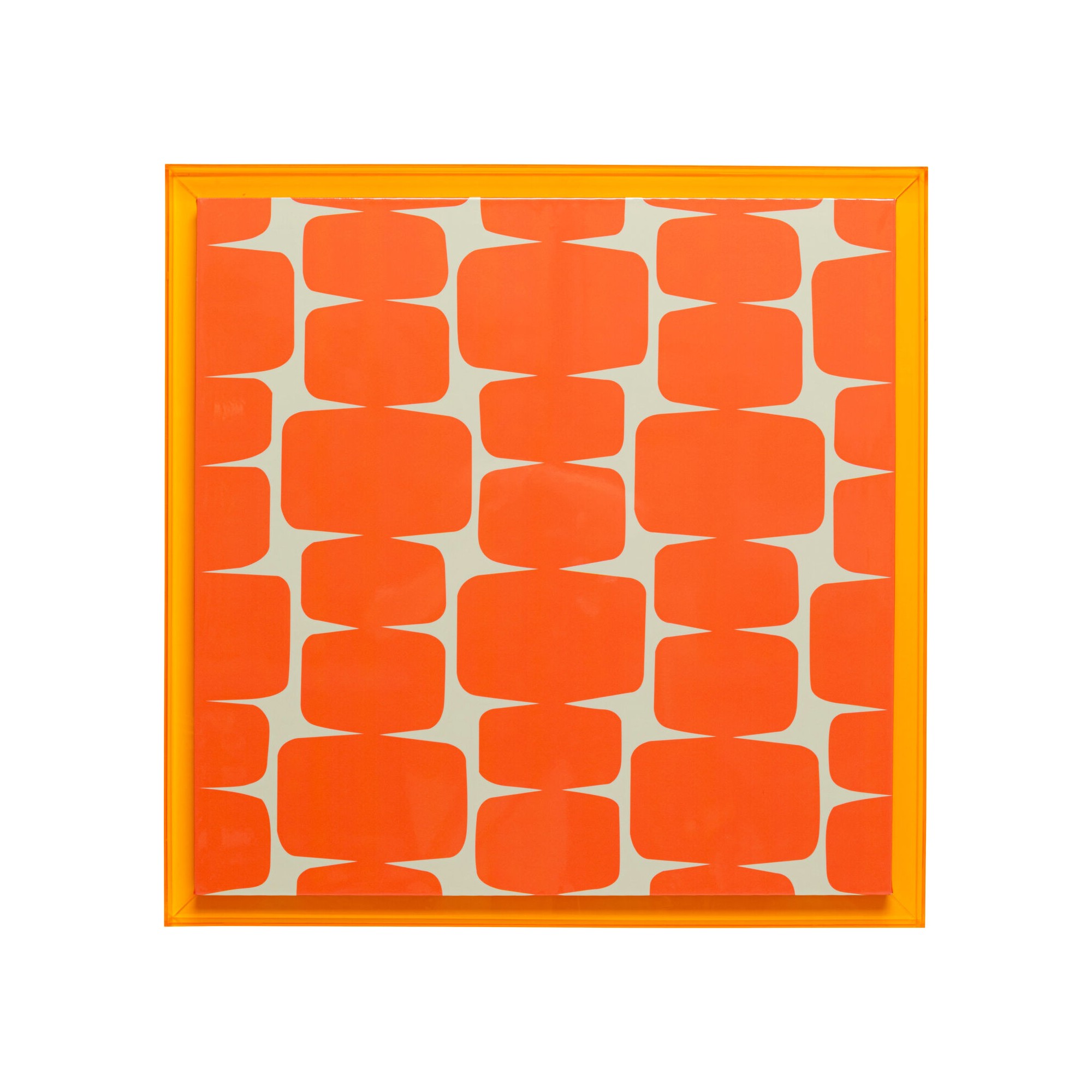 Framed Picture Square Chain orange 80x80cm Kare Design