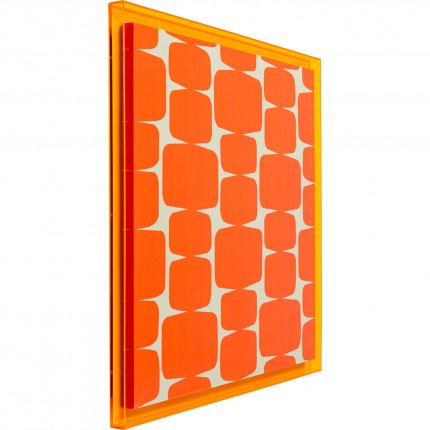 Schilderij Square Chain oranje 80x80cm Kare Design