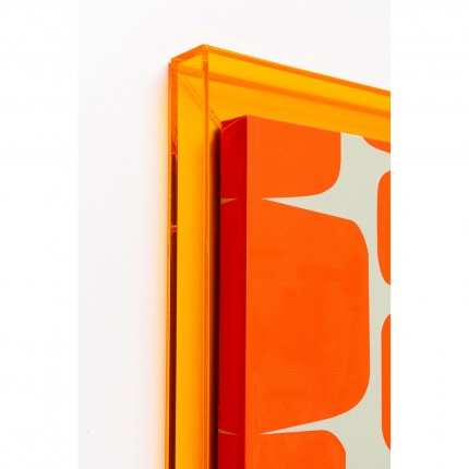 Tableau Square Chain orange 80x80cm Kare Design