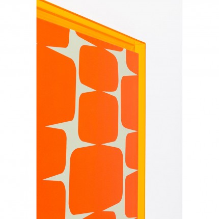 Tableau Square Chain orange 80x80cm Kare Design