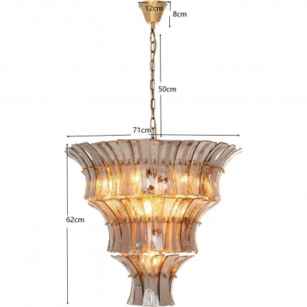 Pendant Lamp Venezia smoke Ø71cm Kare Design