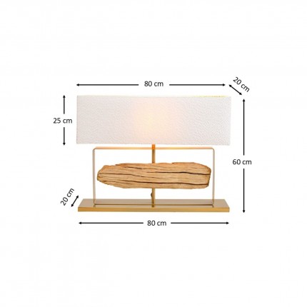 Lampe Nature 60cm dorée Kare Design