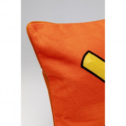 Cushion Icon cross orange and yellow Kare Design