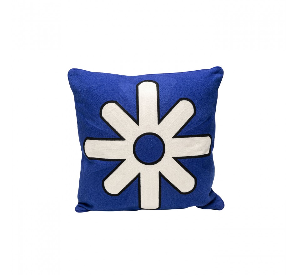 Kussen Icon ster blauw en wit Kare Design