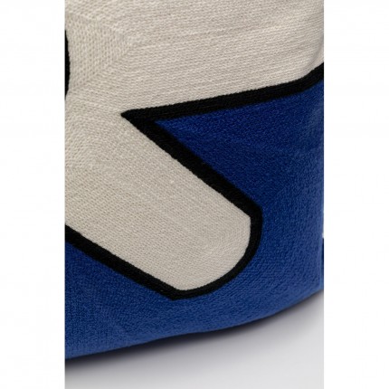 Cushion Icon star blue and white Kare Design