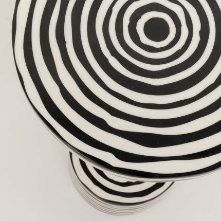 Table d'appoint Domero Swirl 25cm noire Kare Design
