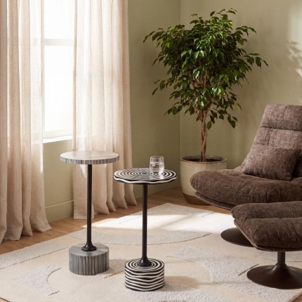 Bijzettafel Domero Double Ø25cm zwart Kare Design