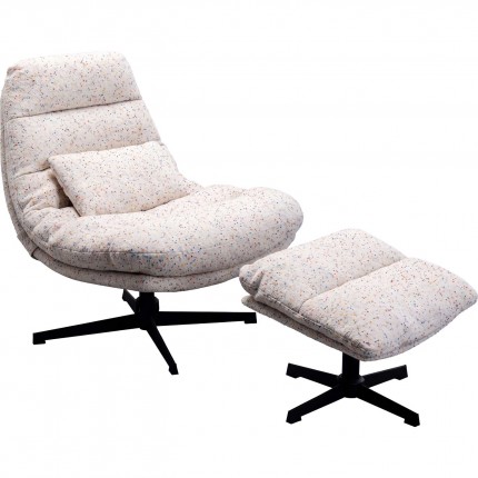 Fauteuil pivotant et repose-pieds Columbia Kare Design