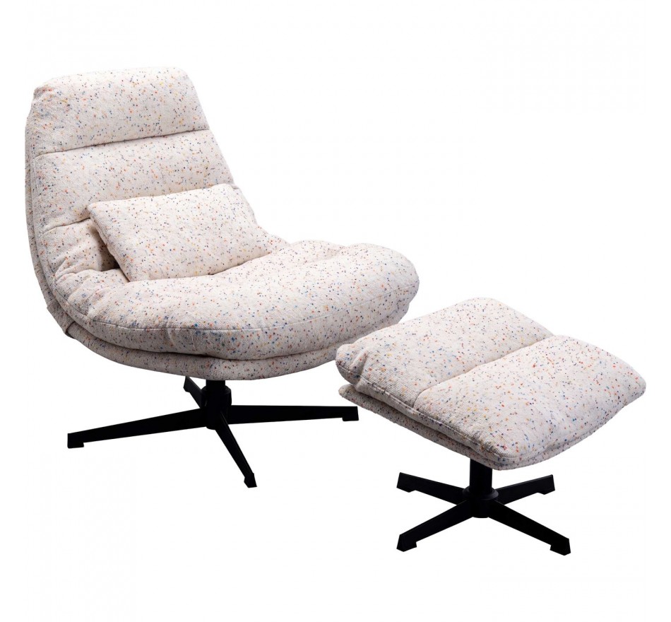 Fauteuil pivotant et repose-pieds Columbia Kare Design