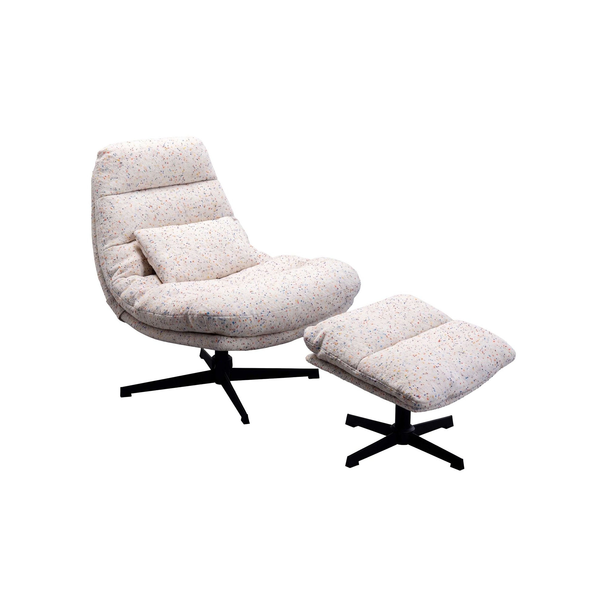 Fauteuil pivotant et repose-pieds Columbia Kare Design